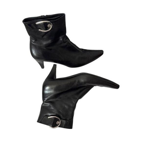 Stuart Weitzman Ankle Boots - Size 9 - Black - Buckle Detail Heels - Picture 7 of 9